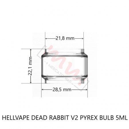 HELLVAPE DEAD RABBIT V2 RTA SZKIEŁKO/PYREX/TULEJKA BULB 5ML